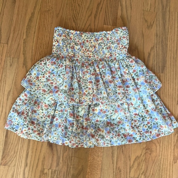 Smocked Floral Tiered Skirt - Picture 1 of 6